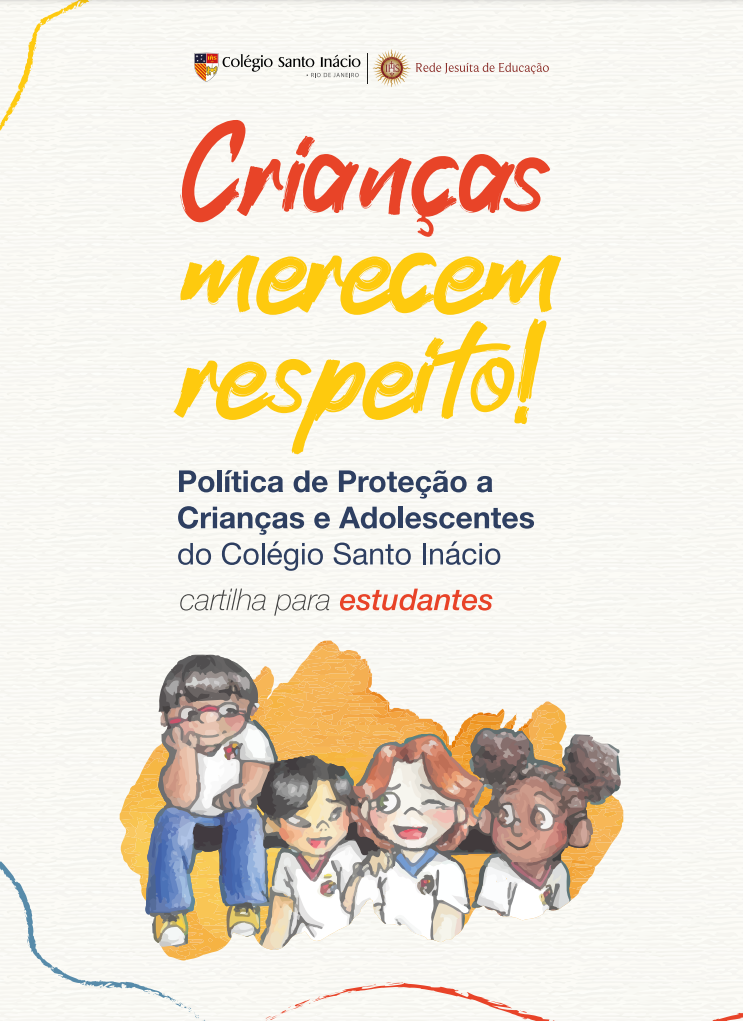 Panfleto sobre a Política de Proteção voltado a estudantes do Ensino Fundamental 1