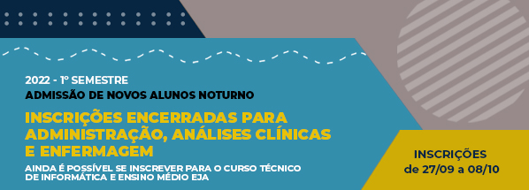 Inscrições encerradas para o curso técnico de Análises Clínicas