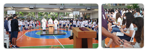 Alunos do 9EF participam de missa em ação de graças pela conclusão do EF2