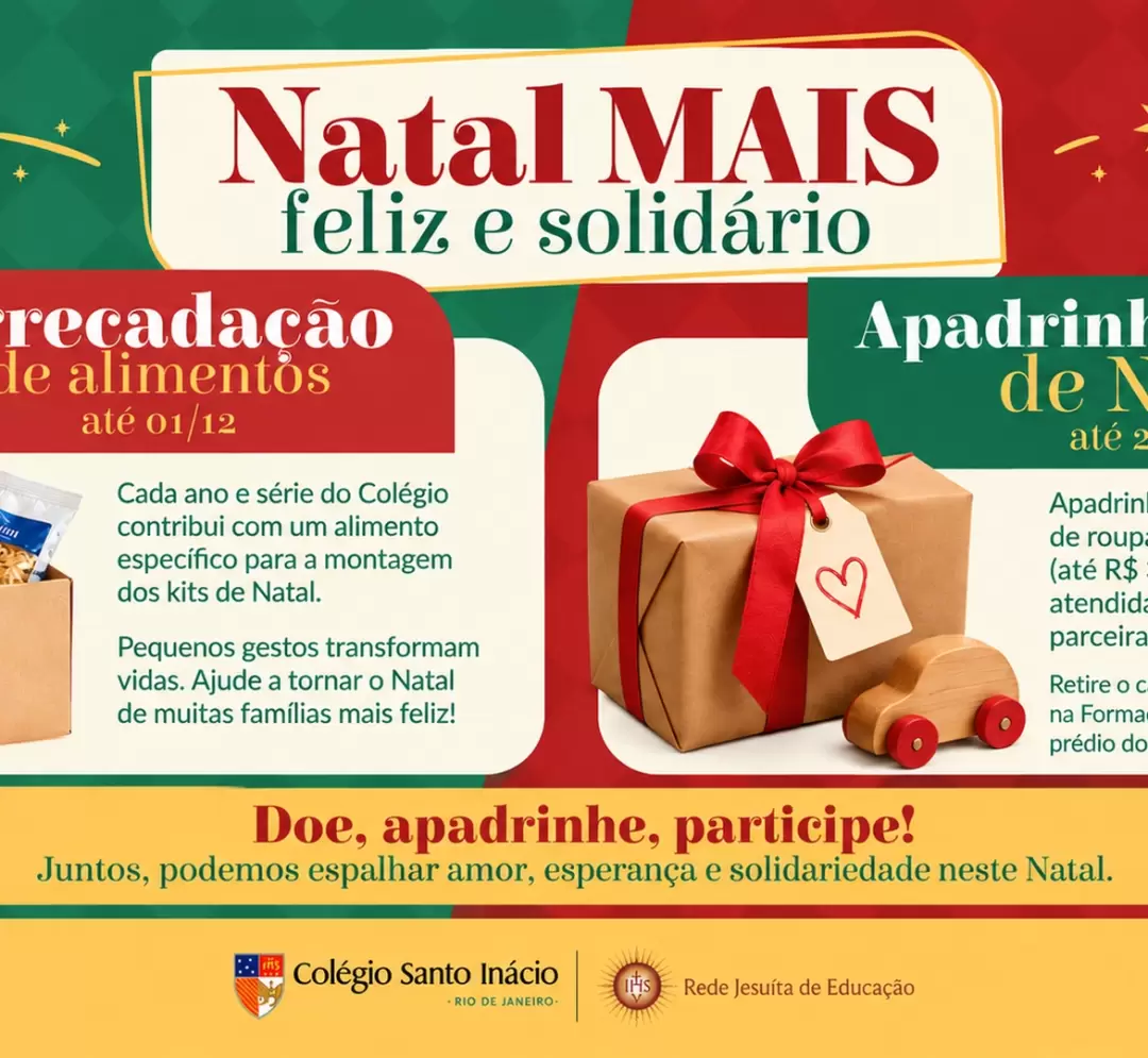 Natal MAIS Feliz e Solidário 2026: CSI mobiliza comunidade educativa em campanhas de solidariedade
