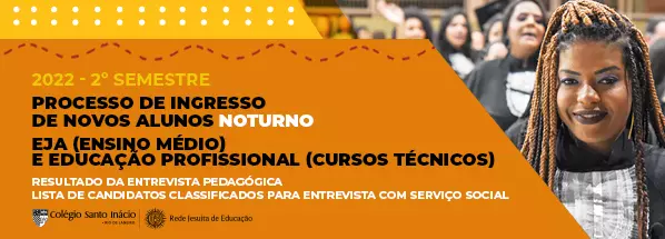 Lista de candidatos da Educação Profissional classificados para a entrevista com o Serviço Social