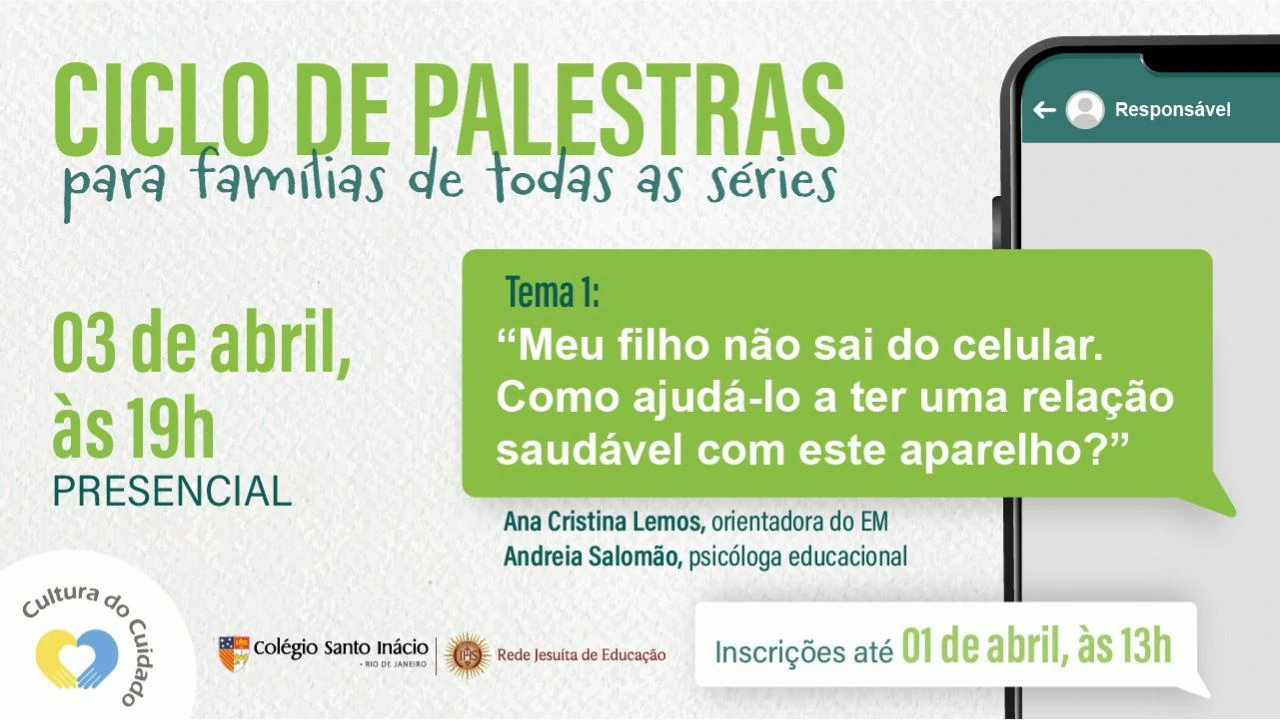 CSI promove ciclo de palestras sobre o uso saudável de celular por crianças e adolescentes