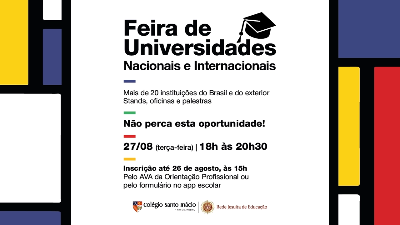 Feira de Universidades | Inscrições até 26 de agosto, às 15h