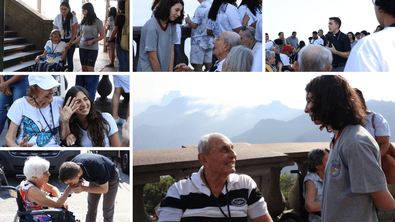 Voluntariado no Cristo: alunos do CSI vivenciam dia de convivência com os idosos do Solar Marina e Chalé da Vovó